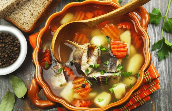 Sopa de esterilla de pescado — Foto de Stock