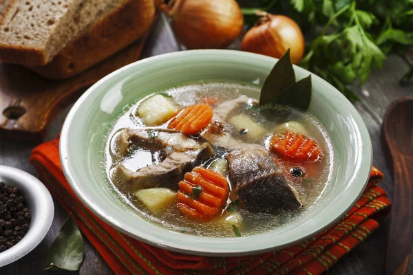 Jeseter malý rybí polévka — Stock fotografie