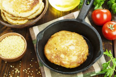 Şekersiz darı krep 