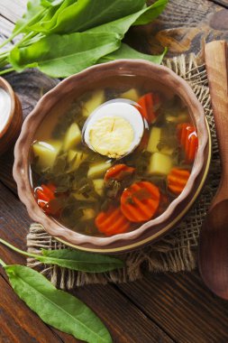 Yumurtalı kuş çorbası. 