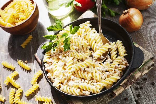 Pasta with minced meat — Stock Photo, Image