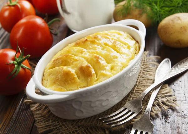 Potato casserole with meat — Stock Photo, Image