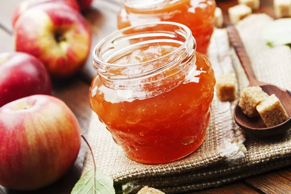 Frische Apfelmarmelade — Stockfoto