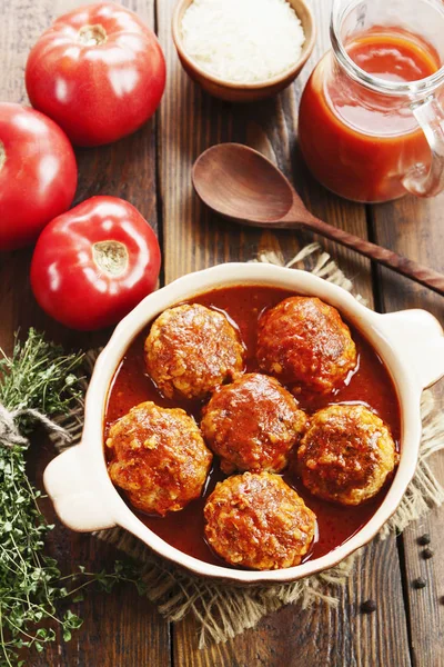 Polpette con riso — Foto Stock