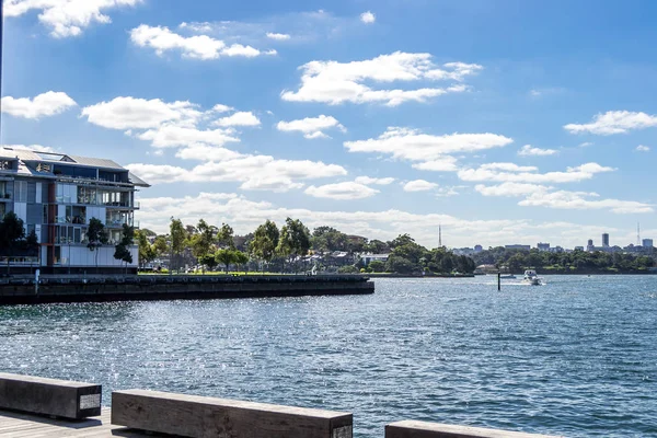 Cityscape Sydney Avustralya Tatlım Harbour — Stok fotoğraf