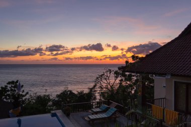 Bali bir gündoğumu Manzara