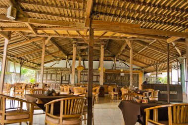 Bali 'nin mimarisi güzel bir restoran.
