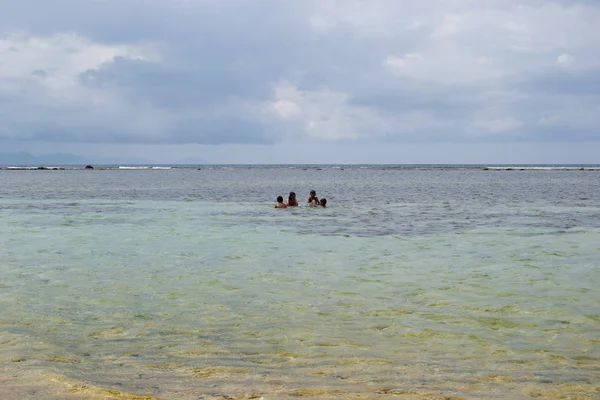 Пейзаж Облачного Дня Бали Пляже — стоковое фото