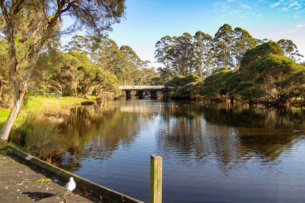 Perth park in a sunset light