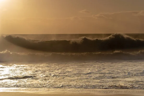 Mandurah Beach Ocean Waves Atardecer —  Fotos de Stock