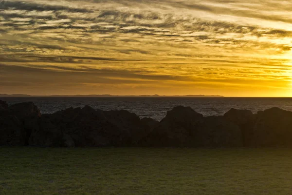 Помаранчеве Небо Захід Сонця Couds — стокове фото