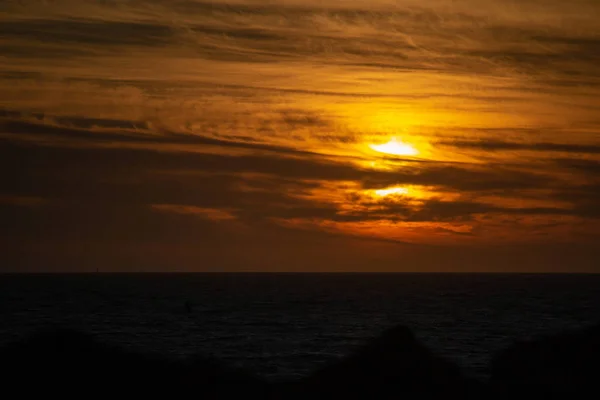 Orange Sky Sunset Couds — Stock Photo, Image