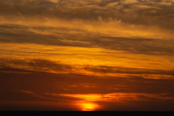 Orange Sky Sunset Couds — Stock Photo, Image