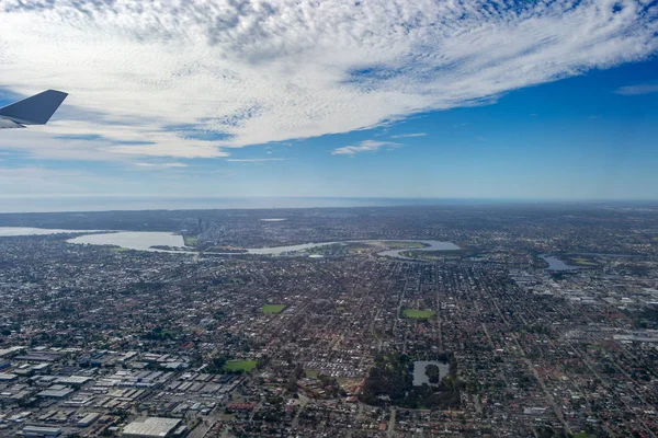 Perth Landscape of the city from the plane