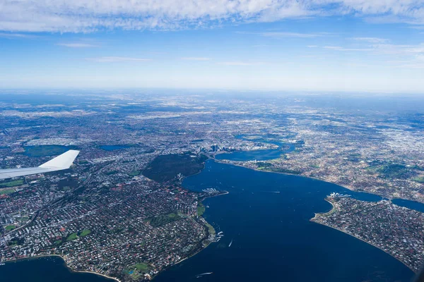 Perth Landscape of the city from the plane