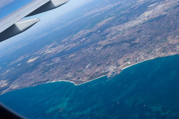 Perth Landscape of the city from the plane