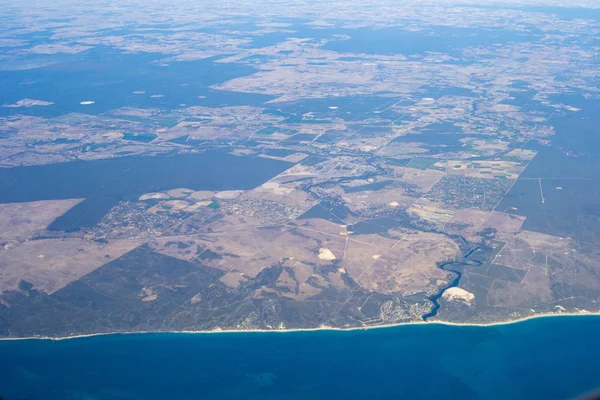 Perth Landscape of the city from the plane