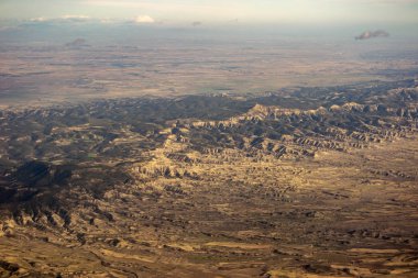 Uçaktan Aragon gökyüzü manzara