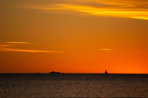 Zachód Słońca Krajobraz Plaża Perth Fremantle — Zdjęcie stockowe