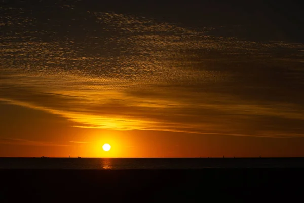 Tramonto Paesaggio Una Spiaggia Perth Fremantle — Foto Stock