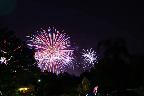 Enorme Paesaggio Fuochi Artificio Perth Sud — Foto Stock