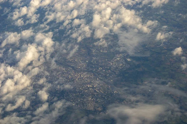 Nubes Cielo Desde Avión — Foto de Stock