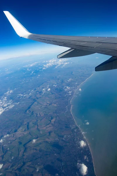 Planeta Tierra Inglaterra Desde Avión — Foto de Stock