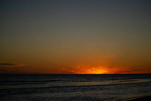 Sunset Beach Orange Colors — Stock Photo, Image