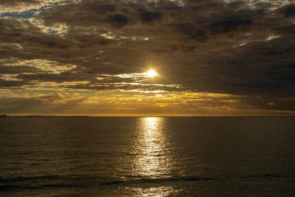 Tramonto Paesaggio Della Spiaggia — Foto Stock