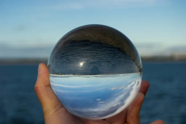 Glas Boll Sfär Utomhus — Stockfoto