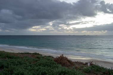 Avustralya Perth bulutlu bir günbatımı Manzara