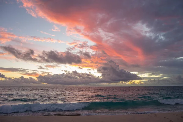 Vackra Färger Från Strand Vid Solnedgången Australien Perth Stockbild