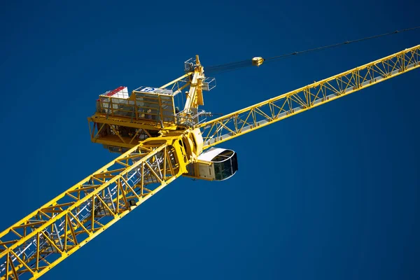 Détail Une Grue Jaune Ciel Indice Profond — Photo