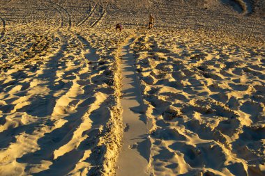 Lancelin gün batımında kumulları manzara