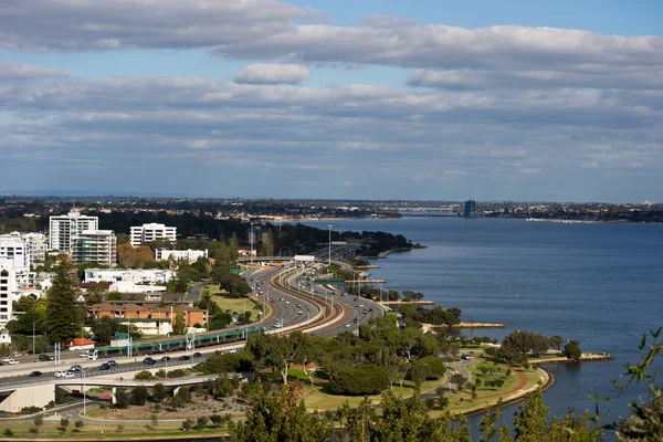 Paisaje Perth Mirando Hacia Sur Desde Parque Kings — Foto de Stock