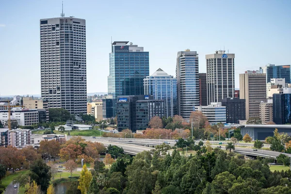 Paisaje Ciudad Perth Desde Kings Park —  Fotos de Stock