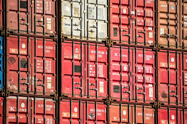 Recipientes Industriais Metálicos Para Transporte — Fotografia de Stock