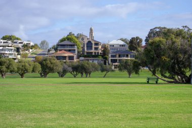 Avustralya yeşil parkbir banliyö alanı manzara