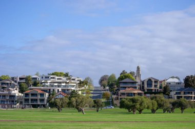 Avustralya yeşil parkbir banliyö alanı manzara