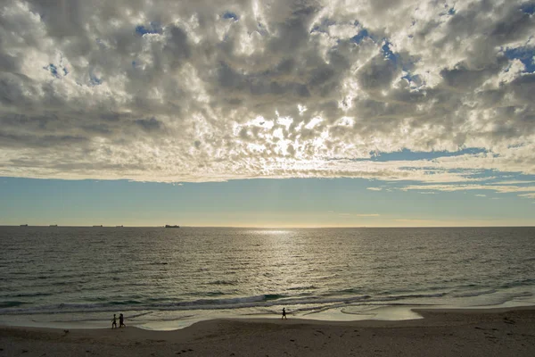Pejzaż Plaża Zachodzie Słońca — Zdjęcie stockowe