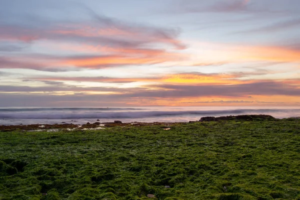 Paesaggio Tramonto Una Spiaggia Inverno Australia Colori Meravigliosi — Foto Stock