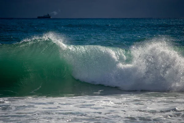 Strandlandschaft Norden Perths Einem Windigen Tag Voller Wellen Wasser — Stockfoto