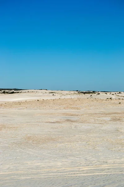 Paesaggio Lancelin Sabbia Luogo Desertico Cielo Blu — Foto Stock