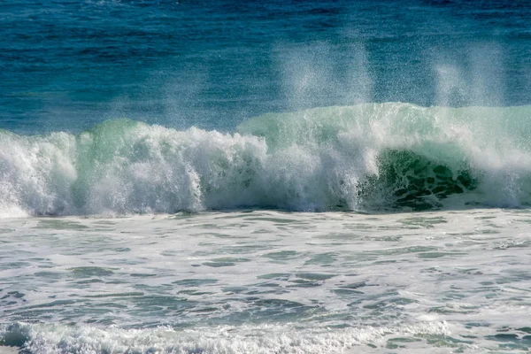 Olas Paisaje Una Playa Norte Perth Día Ventoso Montón Olas — Foto de Stock