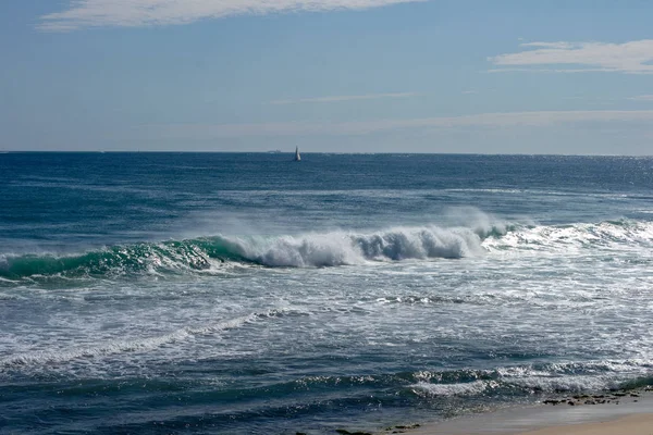 Waves Landscape Beach North Perth Windy Day Lots Waves — 스톡 사진