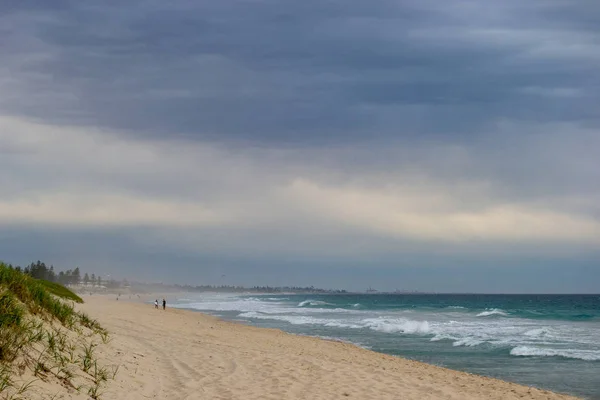 Horizontal landscape of a beach in a cloudy day Perth