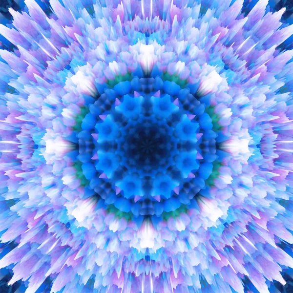 Abstraktní Květinové Pozadí Snowflake Vzor Fantazie Krásný Kaleidoskop Textura Dekorační — Stock fotografie
