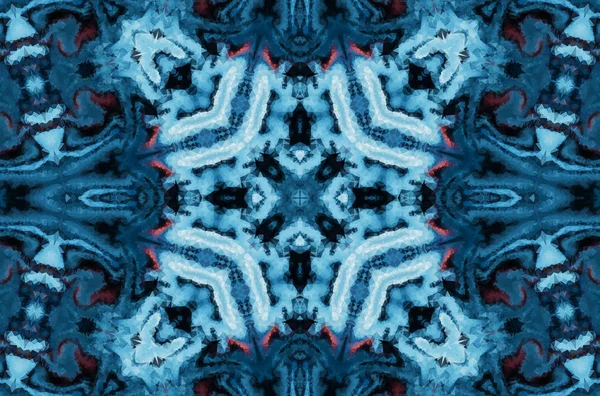 Winter Fantasie Abstrakten Hintergrund Kaleidoskopisches Geometrisches Ornament Dekoratives Polygonales Mosaikmuster — Stockfoto