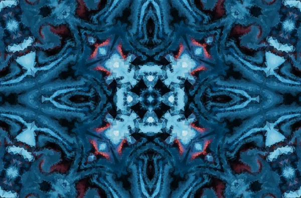 Winter Fantasy Abstract Background Kaleidoscopic Geometric Ornament Decorative Polygonal Mosaic — Stock Photo, Image