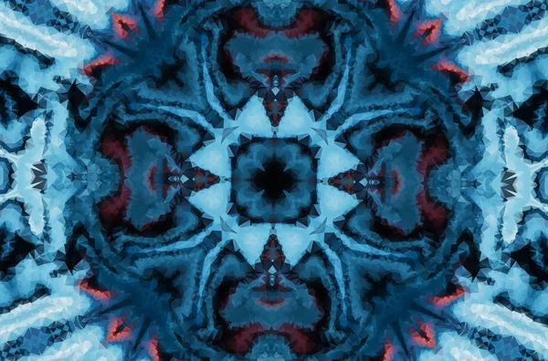 Winter Fantasy Abstract Background Kaleidoscopic Geometric Ornament Decorative Polygonal Mosaic — Stock Photo, Image